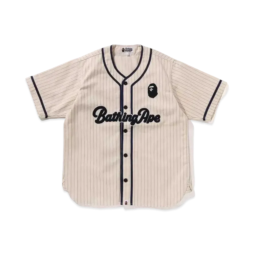 A BATHING APE Baseball Shirt "Ivory"