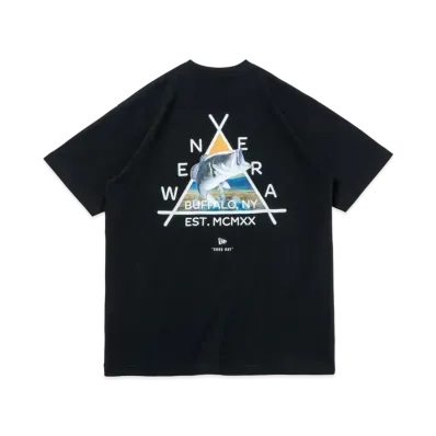 NEW ERA Angler Collection New Era Outdoor Short Sleeve Cotton T-shirt Black Bath "Black"