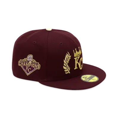 NEW ERA x THE CAP 59Fifty Laurel Wreath Kansas City Royals "Maroon"