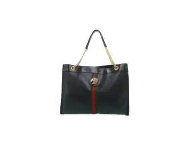 GUCCI Tiger Head Raja Large Tote Bag "Black"