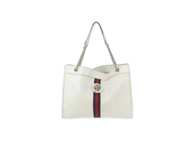 GUCCI Tiger Head Raja Large Tote Bag "White"