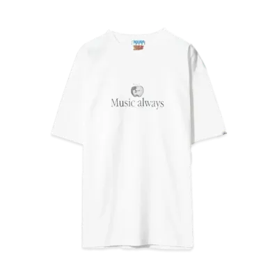 CITY COUNTRY CITY COTTON S/S T-SHIRT Music always "WHITE"