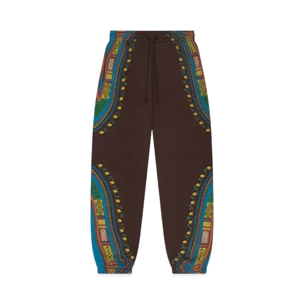 DENIM TEARS Dashiki Trompe L'oeil Sweatpants "Brown"
