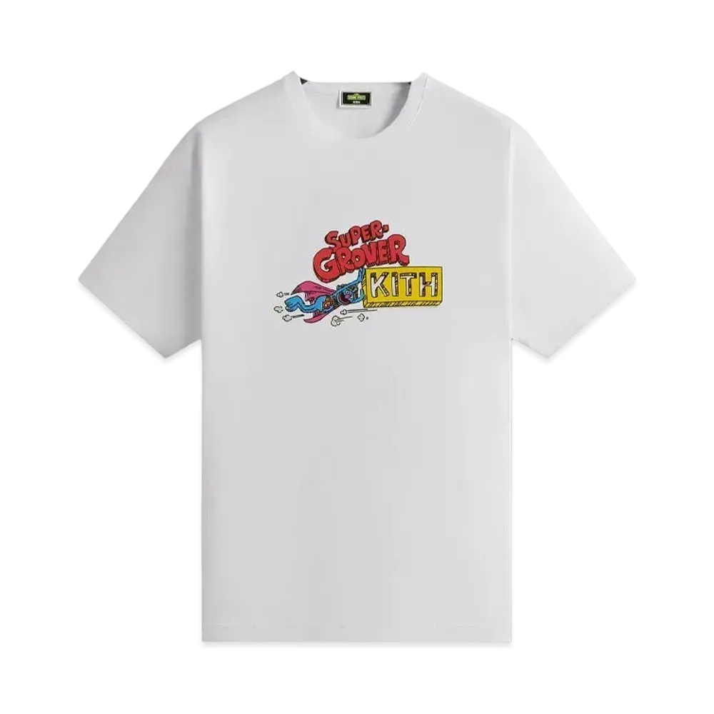Kith x Sesame Street Super Grover Sketch Tee "White"