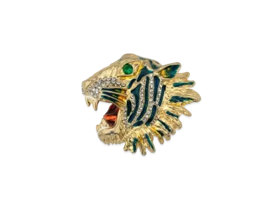 GUCCI Raja Series Metal Brooch "Gold"