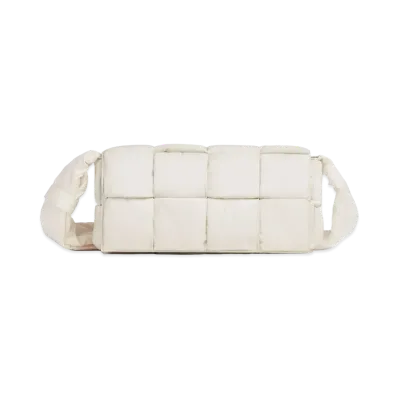 Bottega Veneta Padded Tech Cassette Crossbody Bag "White"