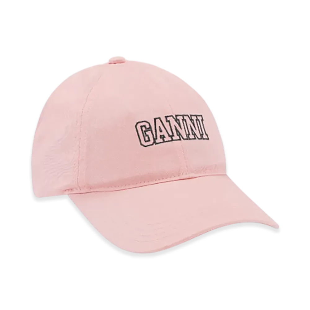 GANNI Lilac Embroidered Logo Cap "Sweet Lilac"