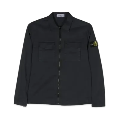 Stone Island Logo Patch Shirt Jacket "Black"