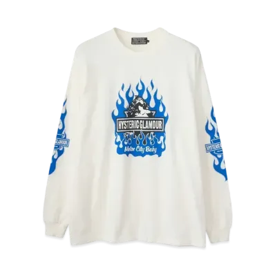 HYSTERIC GLAMOUR Motor City Baby T-Shirt "White"