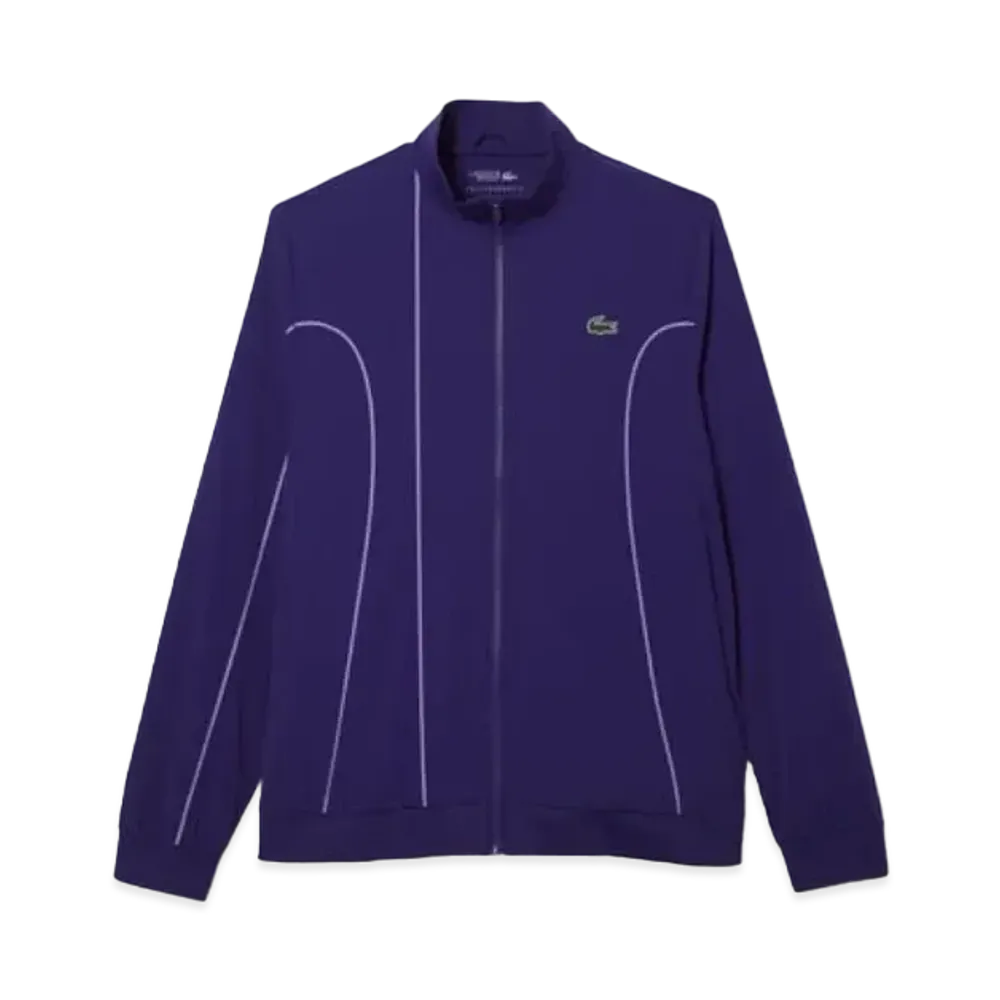 LACOSTE Novak Djokovic Asymmetry Line Ceremony Jacket "Purple"