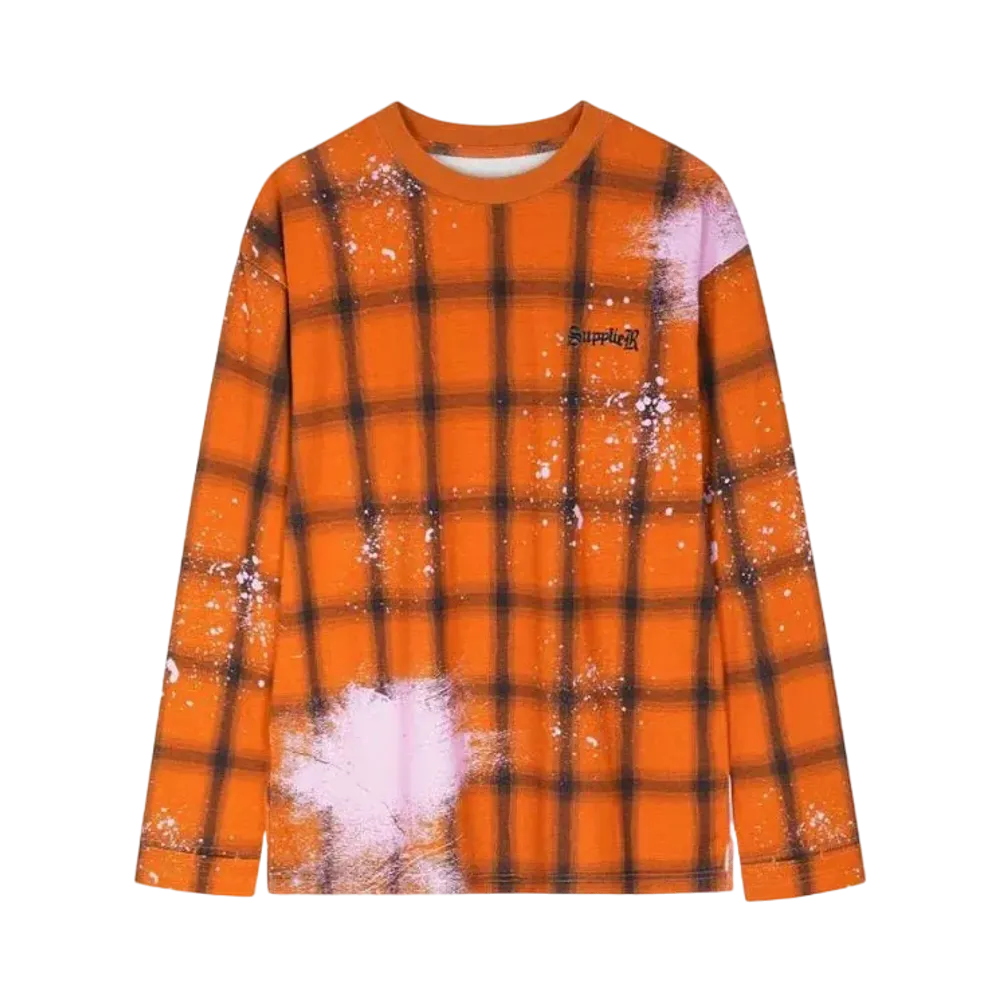 SUPPLIER Print Check LS Tee "Orange"