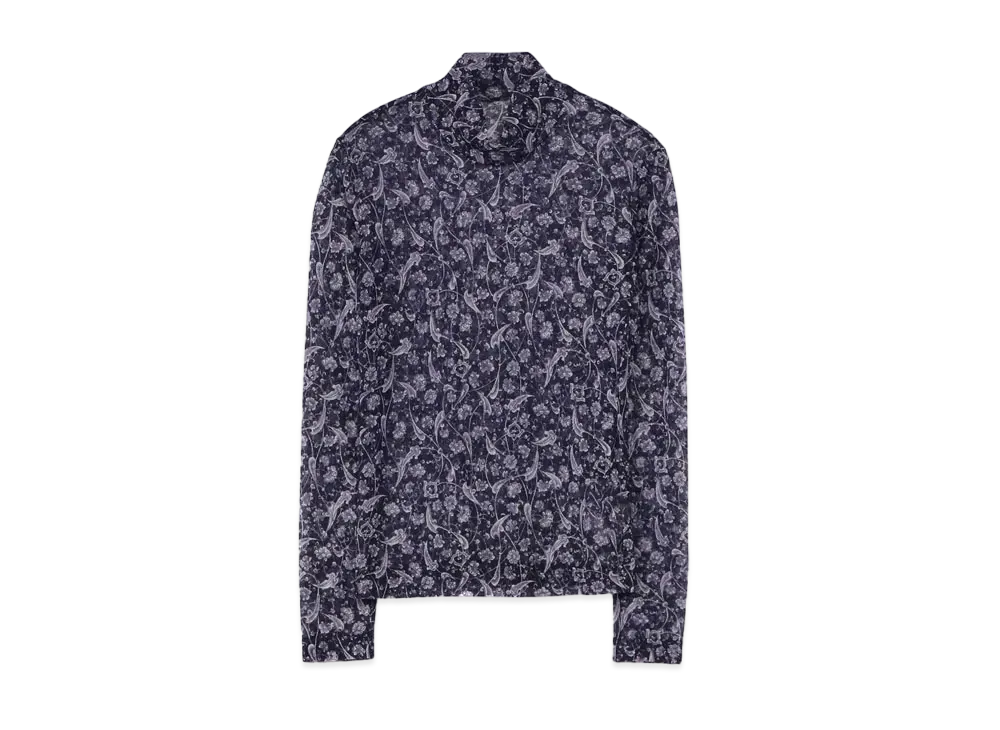 Yohji Yamamoto Y's TURKISH POTTERY PRINT HIGH NECK T "Purple"