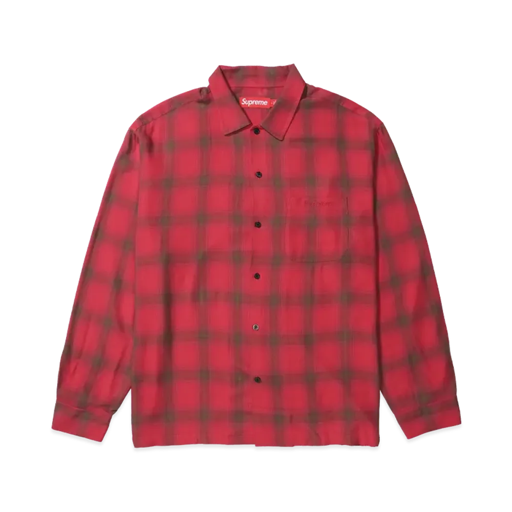Supreme Shadow Plaid Rayon Shirt "Magenta"
