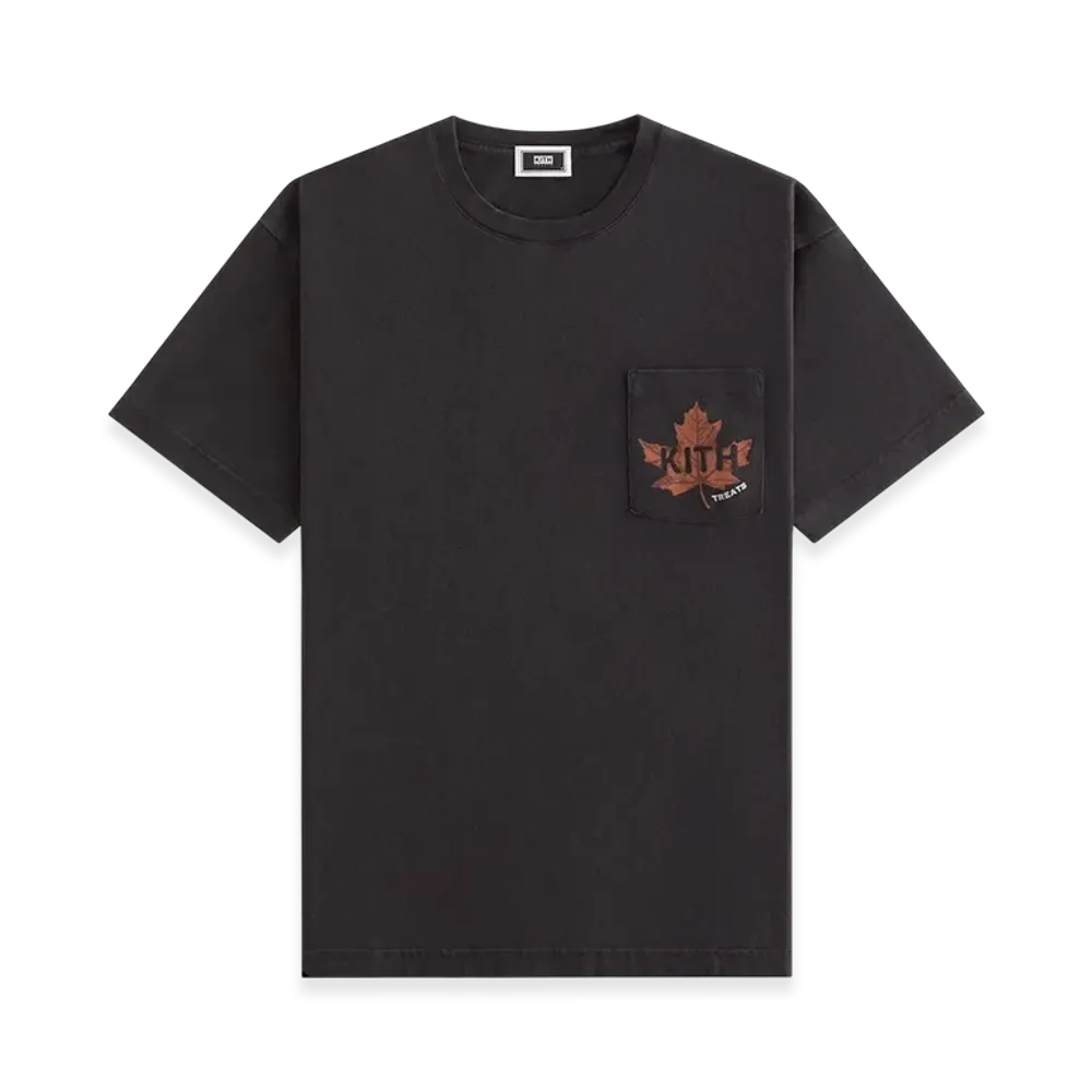 Kith Treats Leaf Vintage Pocket Tee "Black"
