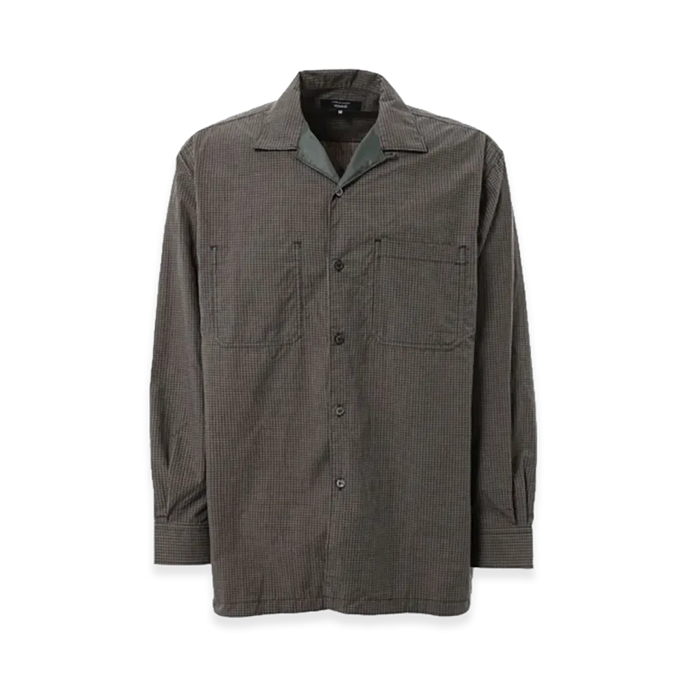 COMME des GARCONS HOMME Open-Necked Cotton Shirts "Khaki"