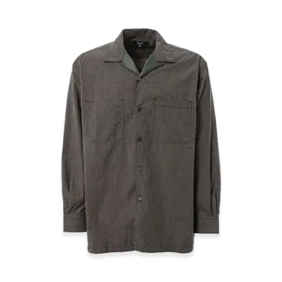 COMME des GARCONS HOMME Open-Necked Cotton Shirts "Khaki"