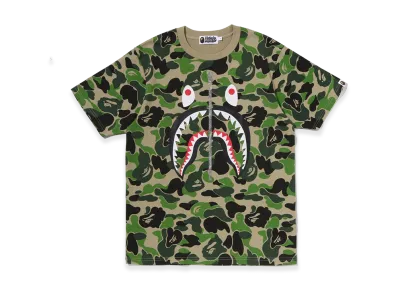 A BATHING APE ABC Camo Shark Tee "Green"