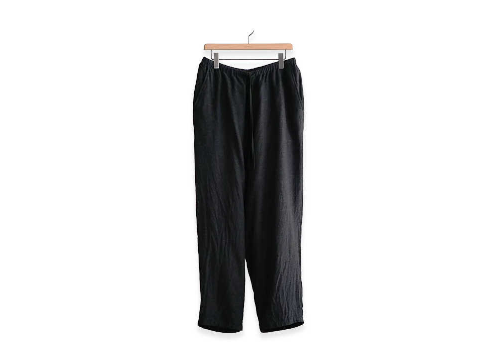 COMOLI Cashmere Silk Tapered Pants "Charcoal"