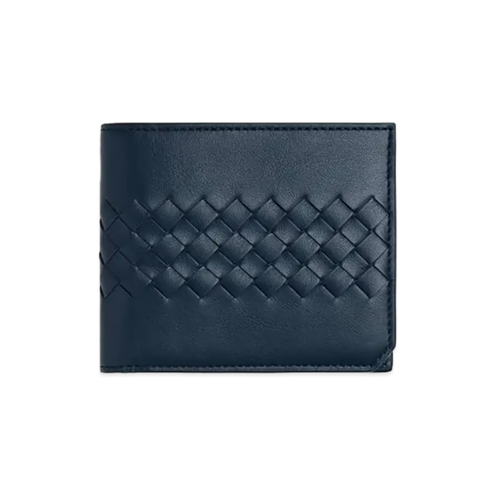 Bottega Veneta Intrecciato Piccolo Bi-fold Wallet with Coin Purse "Neptune"