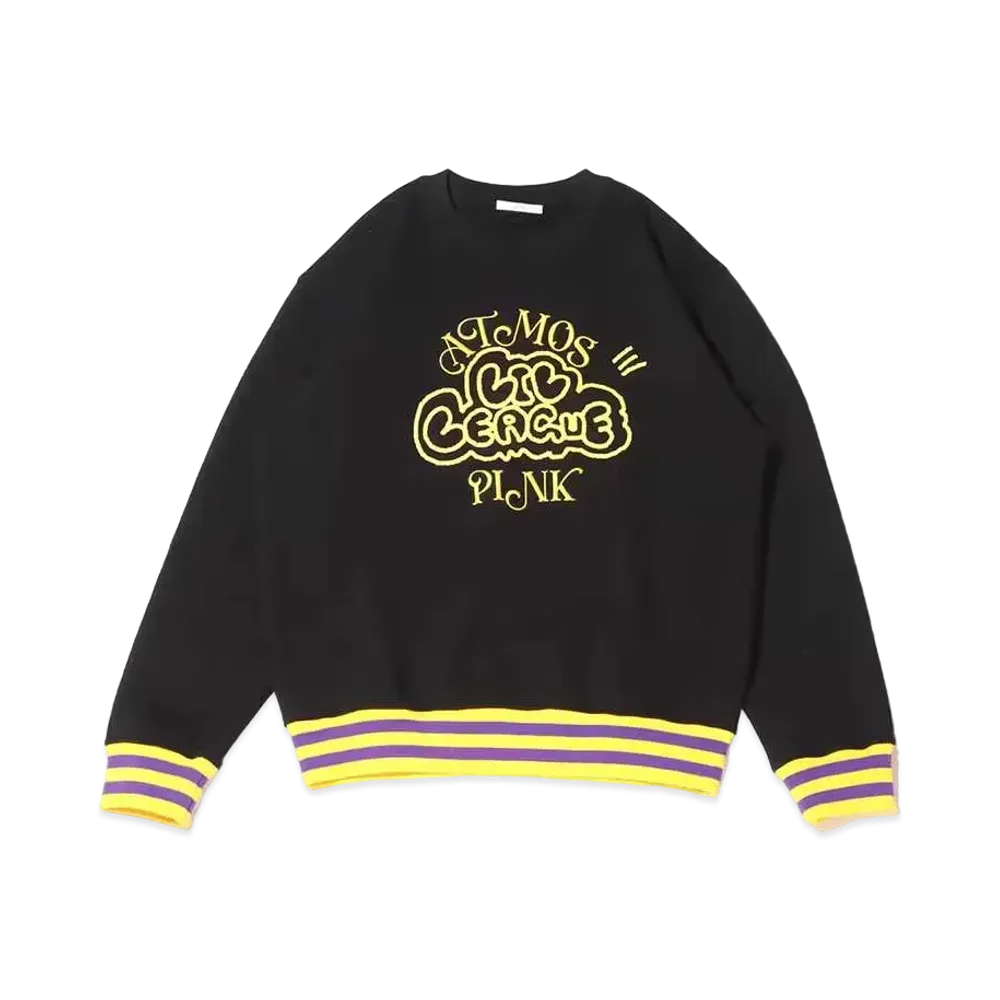 atmos pink x Lil League Newly Written Logo Sweatshirt "Black"