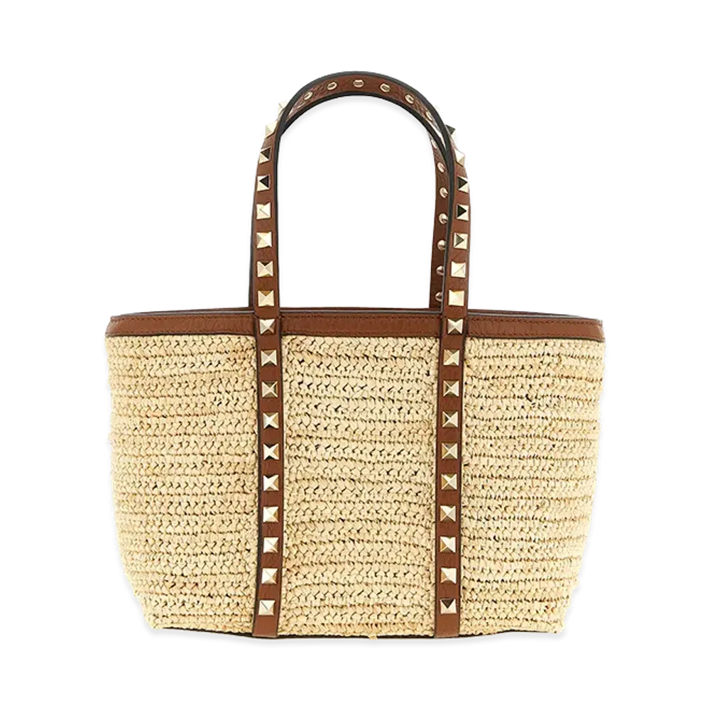 Valentino Garavani Women's 'rockstud' Mini Shopping Bag "Beige"