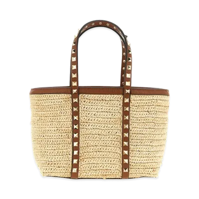 Valentino Garavani Women's 'rockstud' Mini Shopping Bag "Beige"
