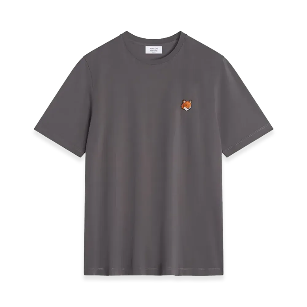 Maison Kitsune Fox Head Regular Fit Cotton T-Shirt "Charcoal"