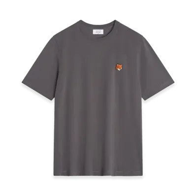 Maison Kitsune Fox Head Regular Fit Cotton T-Shirt "Charcoal"