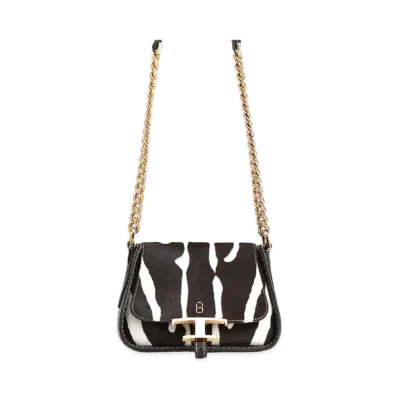 TOD'S Timeless Crossbody Bag Micro In Leather "Brown/White"