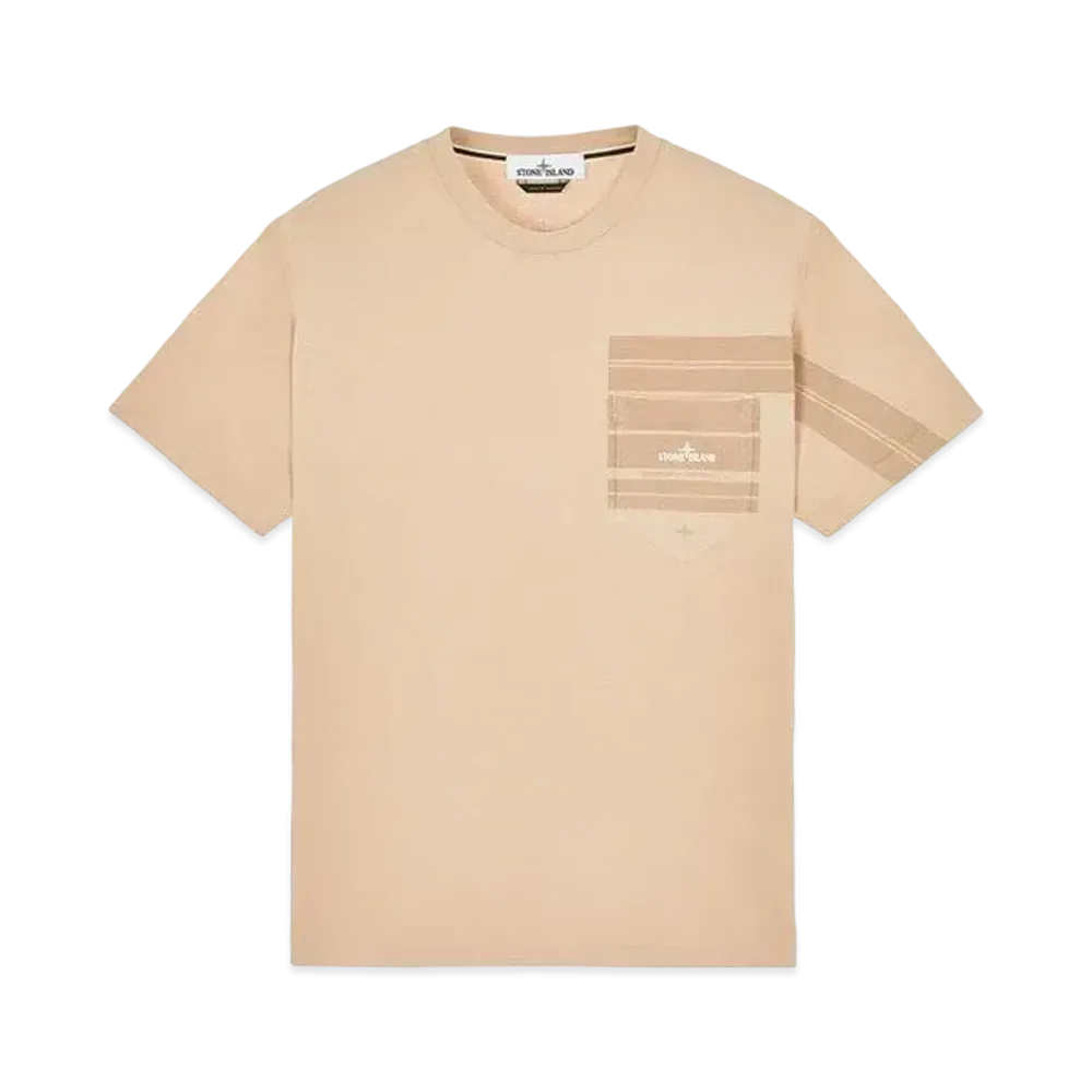 Stone Island 24679 COTTON JERSEY 'MOSAIC TWO' PRINT_SLIM FIT "Pastel Pink"