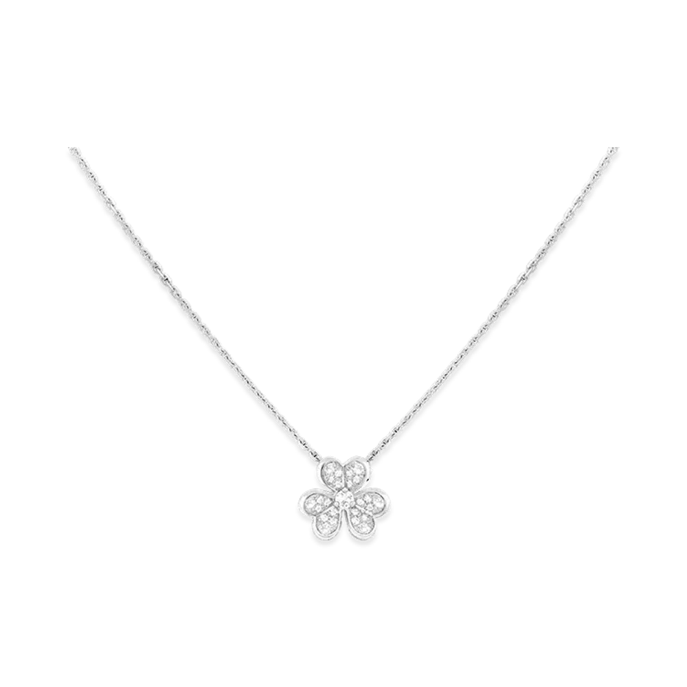 Van Cleef & Arpels Frivole pendant mini model "18K White gold/Diamond"