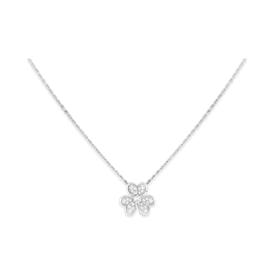 Van Cleef & Arpels Frivole pendant mini model "18K White gold/Diamond"