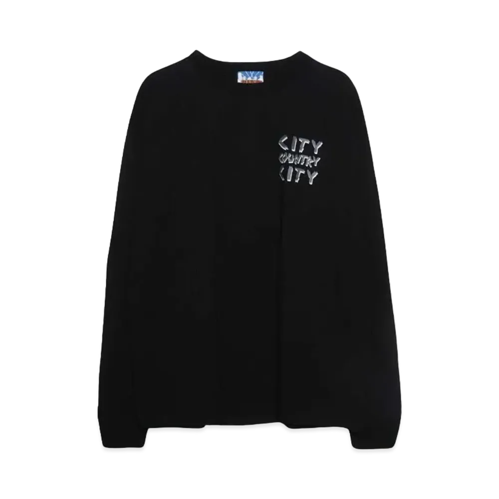 CITY COUNTRY CITY Cotton L/s T-shirt_City Country City "BLACK"