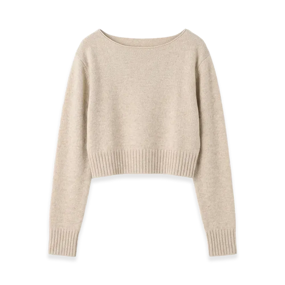 Max Mara Women's Angri Cropped Knit "Beige"