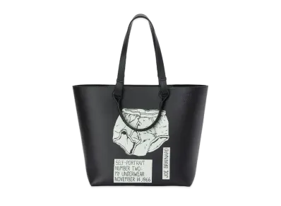 LOEWE Underwear Large Double Handle Tote In Classic Calfskin "Black"