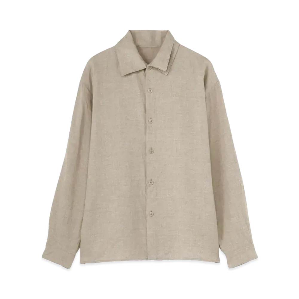 Yohji Yamamoto Y's LINEN WOOL LONG SLEEVE SHIRT "Beige"