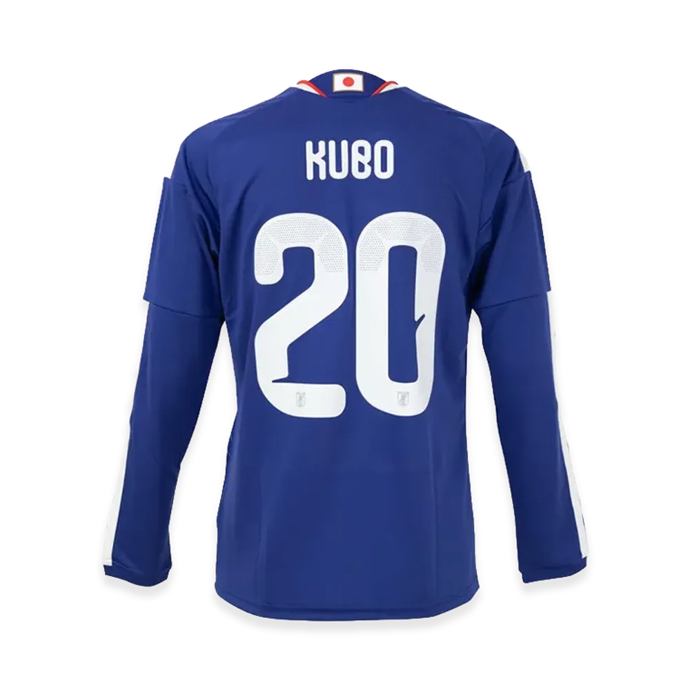 adidas Soccer Japan 2026 Home Replica Long Sleeve Jersey #20 Takefusa Kubo "Japan Blue/Ash Blue"