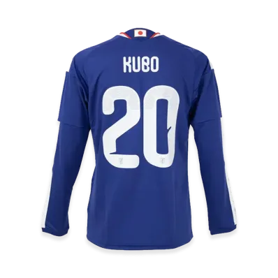 adidas Soccer Japan 2026 Home Replica Long Sleeve Jersey #20 Takefusa Kubo "Japan Blue/Ash Blue"