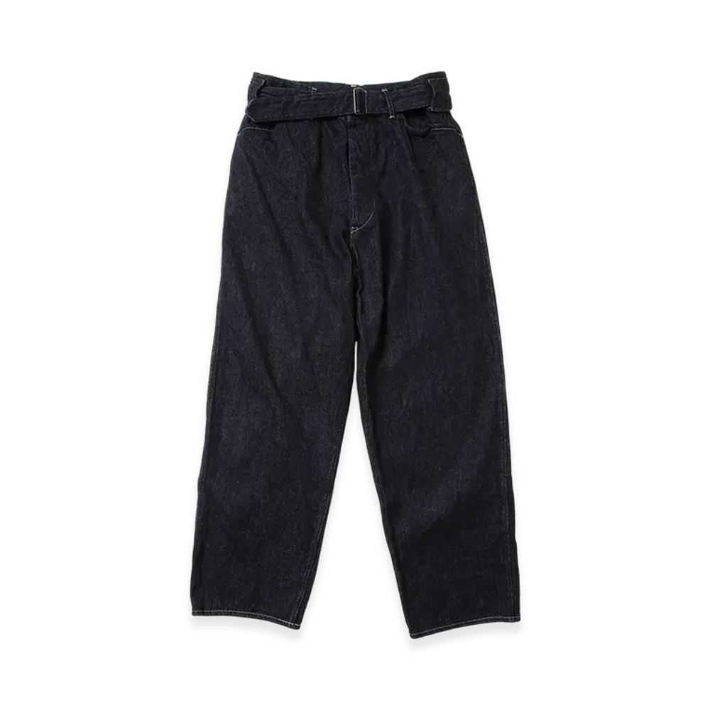 COMOLI Denim Belted Pants "Indigo"