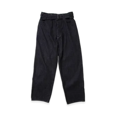 COMOLI Denim Belted Pants "Indigo"