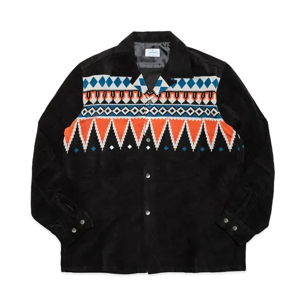 Subculture Print Corduroy Shirt "Black"
