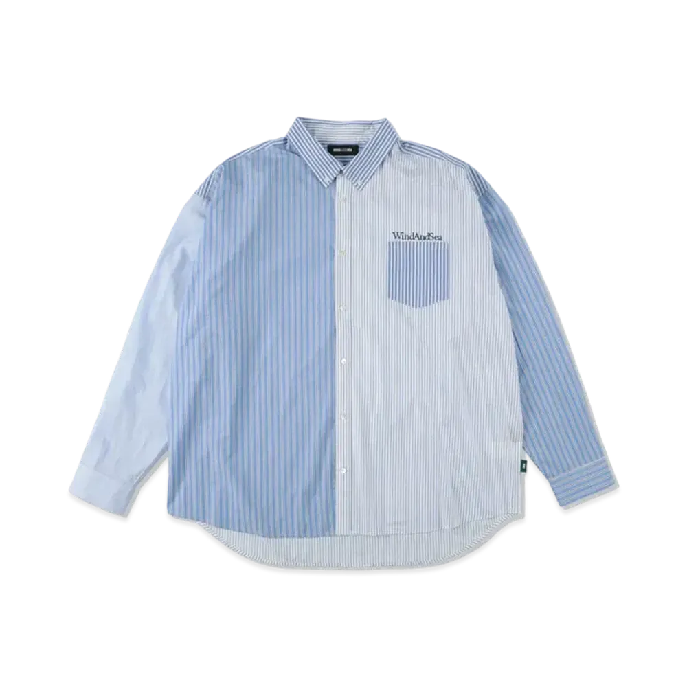 WIND AND SEA SDT Crazy Pattern Shirt "Blue White"