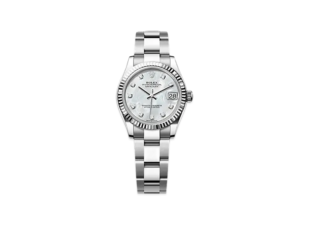 ROLEX Datejust 31mm Oystersteel & White Gold 278274 "White Mother-of-Pearl"