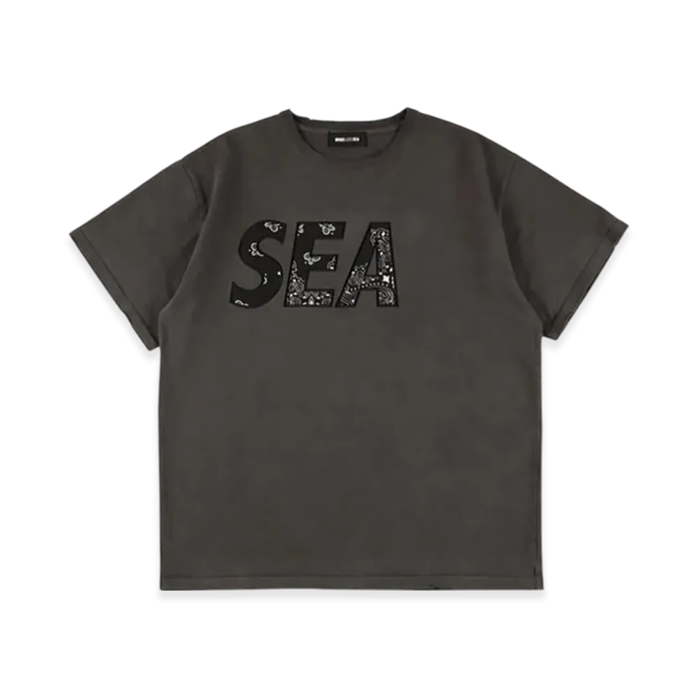 WIND AND SEA Bandana Patchworked Sea S/S Tee "Charcoal"