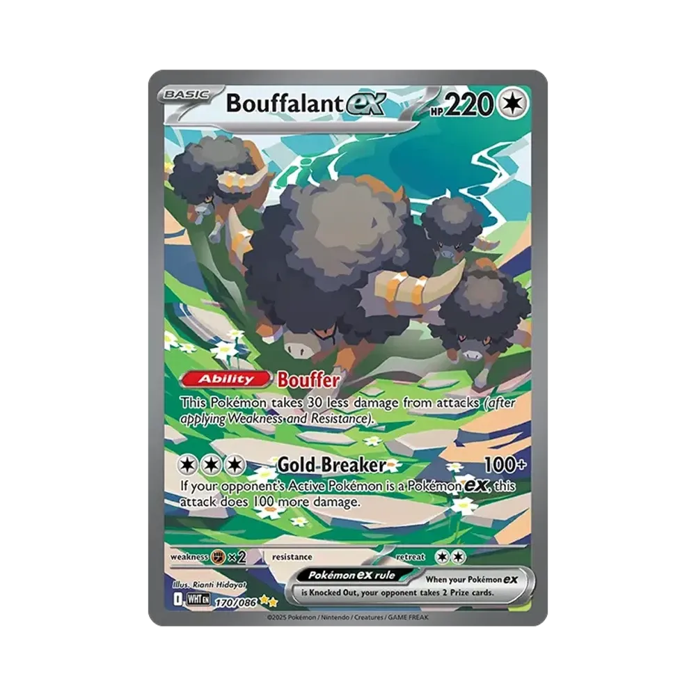 バッフロンex SIR [WHT EN 170/170]【英語版】(スカーレット&バイオレット「ホワイトフレア」)