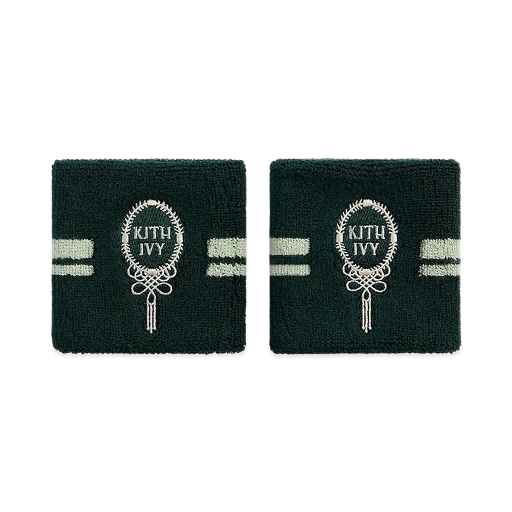 Kith Ivy For Wilson Terry Stripe Wristbands "Ivy Green"