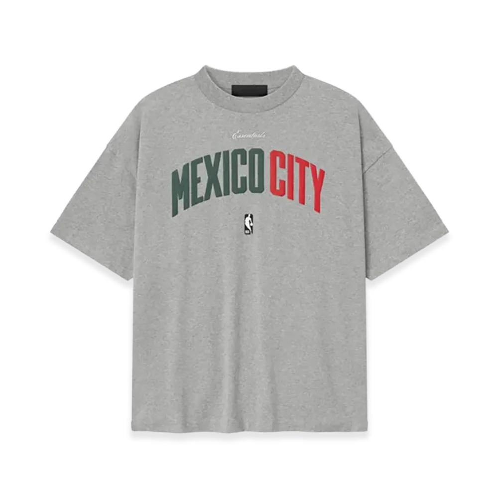 FEAR OF GOD ESSENTIALS Mexico City 90s Tee "Concrete Heather"
