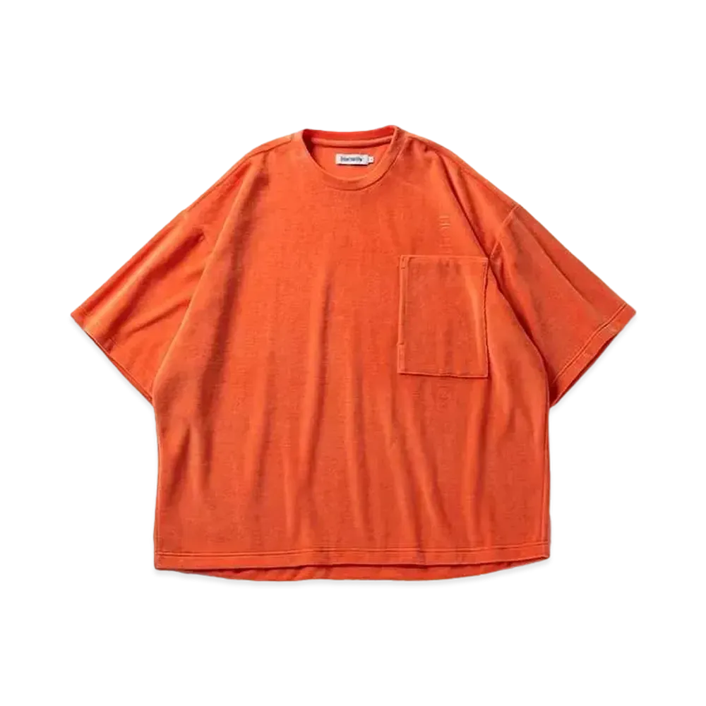 TIGHTBOOTH Straight Up Velour T-shirt "Orange"