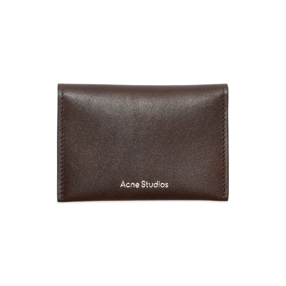 Acne Studios Folding Leather Wallet "Dark Brown"