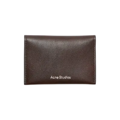 Acne Studios Folding Leather Wallet "Dark Brown"